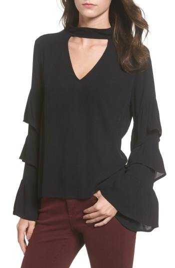 Women's Bp. Ruffle Sleeve Choker Top