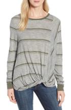 Women's Caslon Twist Front Long Sleeve Tee - Green