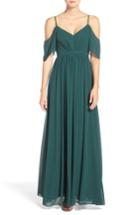Women's Lulu's Off The Shoulder Chiffon Gown
