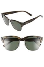 Women's Mcm 55mm Retro Sunglasses - Shiny Dark Gunmetal/ Khaki