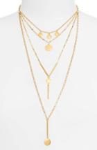 Women's Rebecca Minkoff Circle & Bar Droplet Layered Necklace