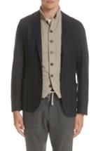 Men's Eleventy Slim Fit Stripe Wool & Cotton Sport Coat Us / 48 Eu R - Blue