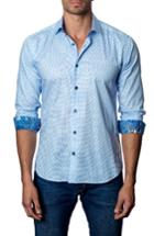 Men's Jared Lang Trim Fit Dot Sport Shirt - Blue