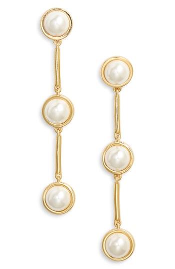 Women's Vince Camuto Faux Pearl Linear Earrings