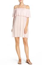 Women's Hinge Off The Shoulder Cover-up Dress, Size - Pink