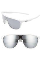 Women's Oakley Trillbe 140mm Shield Sunglasses - Matte White/ Black Iridium