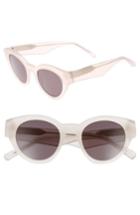 Women's Elizabeth And James Payton 48mm Cat Eye Sunglasses - White Smoke