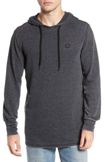 Men's Billabong Keystone Waffle Knit Hoodie - Black