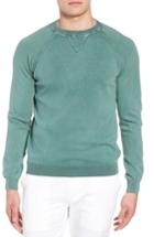 Men's David Donahue Stonewash Cotton Sweatshirt - Green