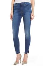 Women's 7 For All Mankind B(air) High Waist Split Hem Skinny Jeans - Blue