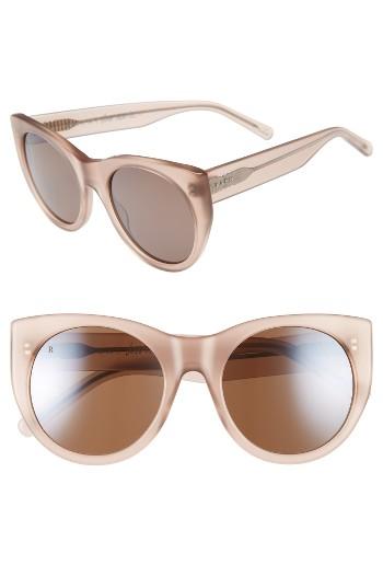 Women's Raen Durante 53mm Retro Sunglasses - Flesh