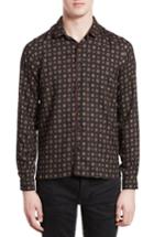 Men's The Kooples Piped Print Sport Shirt - Black