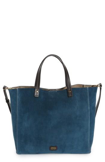 Frances Valentine Large Margaret Suede Tote - Blue