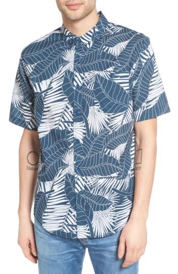 Men's Ezekiel Palm Print Woven Shirt - Blue