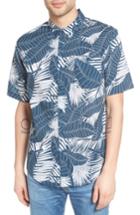 Men's Ezekiel Palm Print Woven Shirt - Blue
