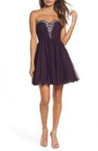 Women's Blondie Nites Embellished Strapless Fit & Flare Dress