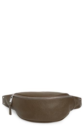 Treasure & Bond Mason Pebbled Leather Belt Bag - Green
