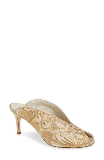 Women's Something Bleu Georgia Peep Toe Mule M - Beige