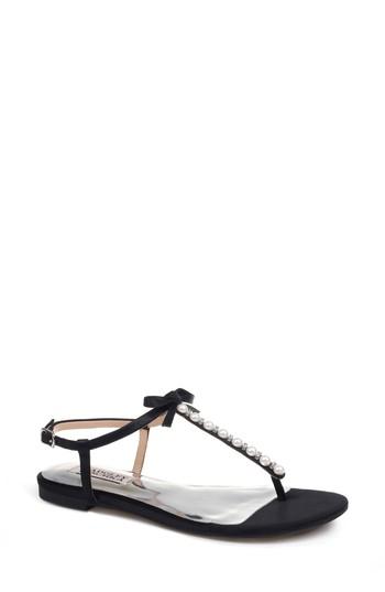 Women's Badgley Mischka Honey Embellished Sandal M - Black