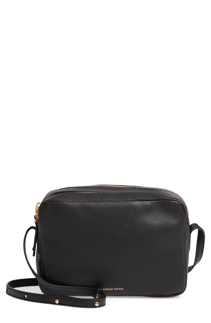 Mansur Gavriel Double Zip Lambskin Leather Crossbody Bag - Red