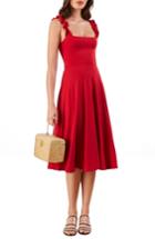 Women's Reformation Eda Ruffle Strap Dress - Red