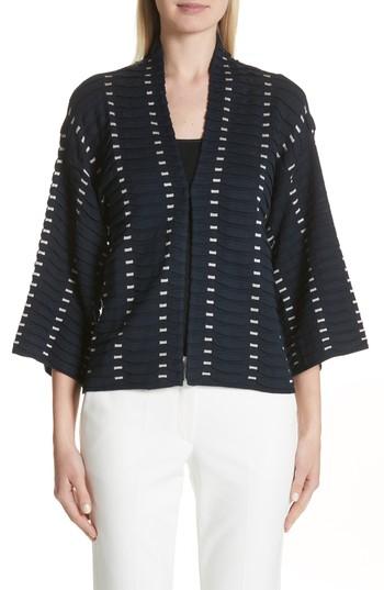 Women's Emporio Armani Jacquard Cardigan Us / 38 It - Blue