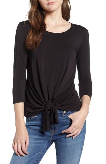 Women's Amour Vert Meredi Tie Front Top - Black