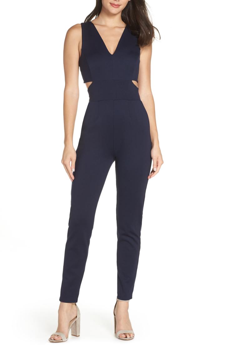 Women's Fraiche By J Cutout Jumpsuit - Blue