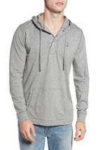 Men's Psycho Bunny Delano Henley Hoodie, Size - Grey