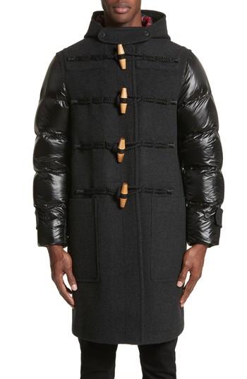 Men's Burberry Cotterill Down Sleeve Wool Blend Duffle Coat