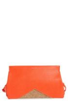 Pixie Mood Margaret Faux Leather Clutch - Orange
