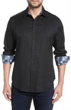 Men's Robert Graham Classic Fit Stretch Geometric Sport Shirt - Black