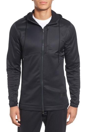 Men's Under Armour Courtside Stealth Zip Hoodie, Size - Black