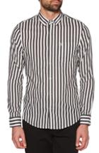 Men's Original Penguin Slim Fit Striped Sport Shirt, Size - Black
