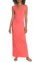 Women's Fraiche By J Ruched Jersey Maxi Dress - Pink