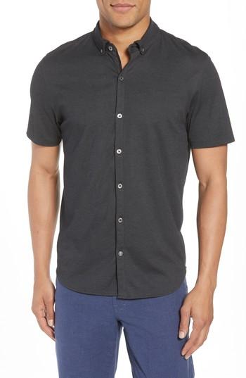 Men's Zachary Prell Caruth Pique Sport Shirt - Grey