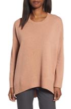 Women's Eileen Fisher Cashmere & Wool Blend Oversize Sweater - Brown