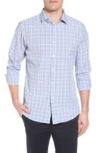 Men's Mizzen+main Donley Tattersall Sport Shirt, Size - Blue