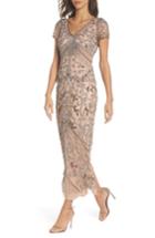 Women's Pisarro Nights Beaded Longline Gown - Pink