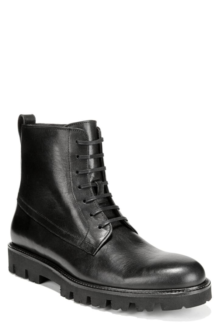 Men's Vince Commander Plain Toe Boot M - Black