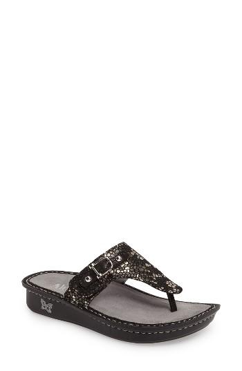 Women's Alegria 'vanessa' Thong Sandal -5.5us / 35eu - Grey