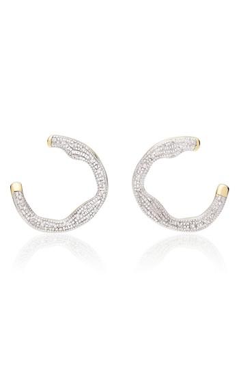 Women's Monica Vinader Riva Diamond Circle Wrap Earrings