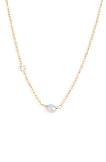 Women's Gorjana Vienna Adjustable Freshwater Pearl & Crystal Necklace