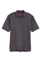 Men's Bobby Jones Verde Jacquard Mercerized Cotton Polo, Size - Purple