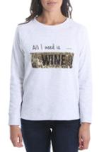 Women's Kut From The Kloth Asteria All I Need Is Coffee Or Wine Sequin Top