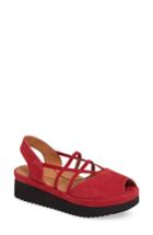 Women's L'amour Des Pieds Adelais Platform Wedge Sandal .5 M - Red