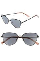 Women's Le Specs Echo 56mm Butterfly Sunglasses - Black