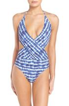 Women's Tory Burch Tie-dye Wrap One-piece Swimsuit