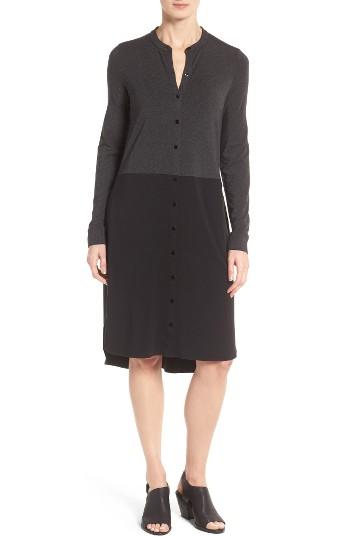 Women's Eileen Fisher Lightweight Tencel Jersey Shirtdress