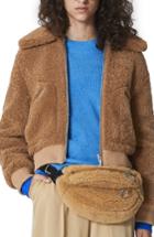 Women's The Arrivals Kala Genuine Shearling Bomber Jacket - Brown